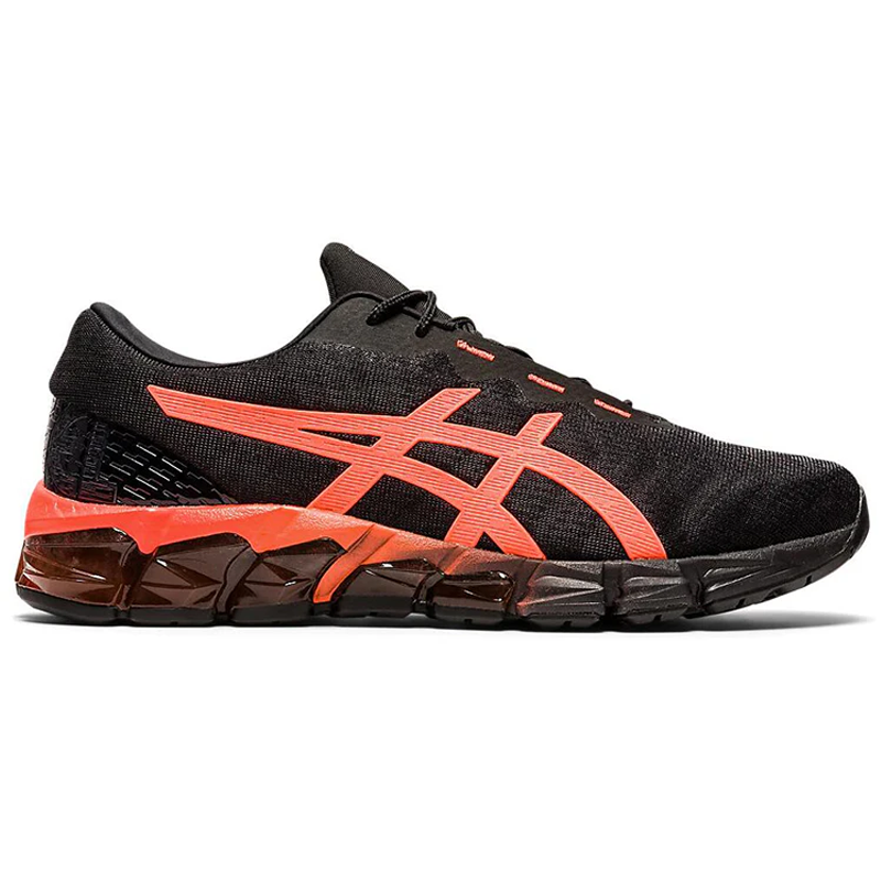 Mens ASICS GEL Quantum 180 5 Black Sunrise Red