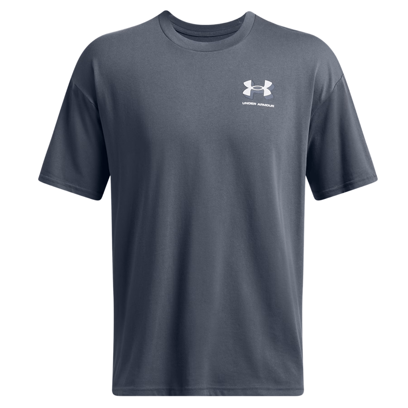 Under Armour Heavyweight Mens Short Sleeve Navy White Clay