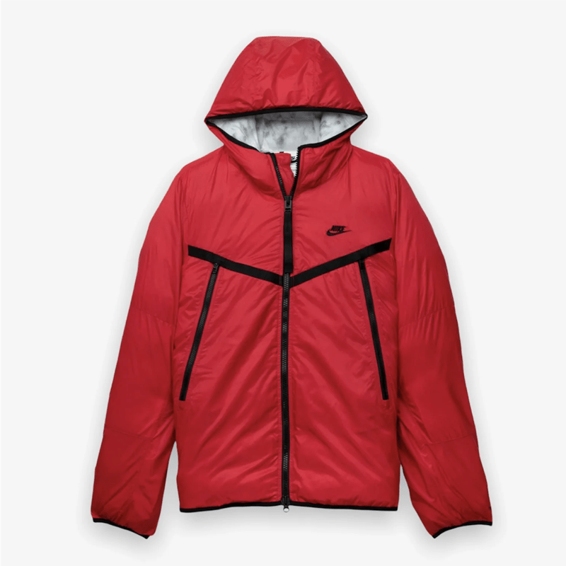 Nike Sportswear Therma-FIT Hooded Puffer Jacket Red