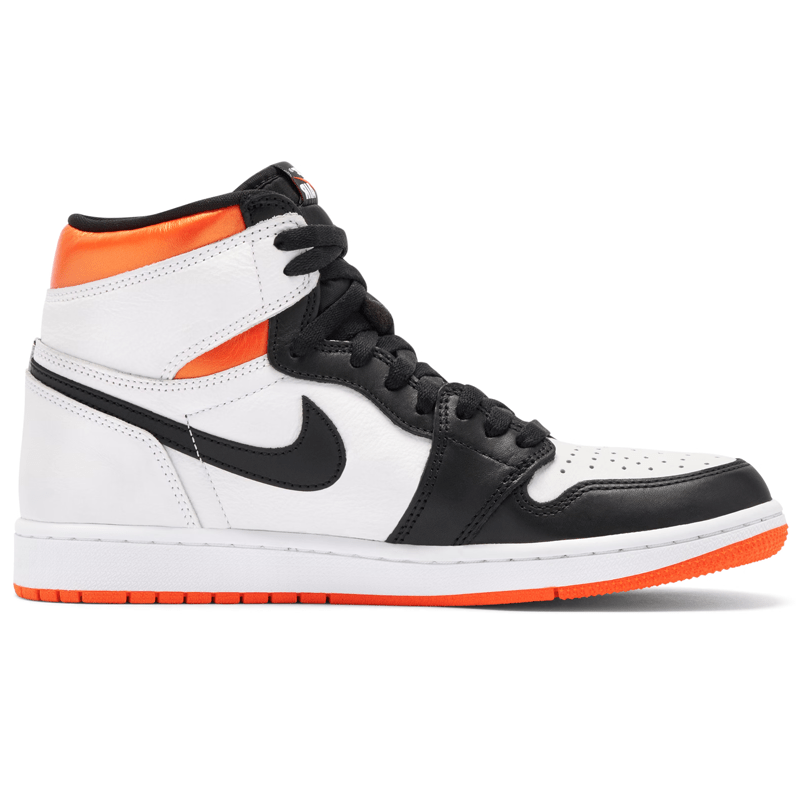 Mens Air Jordan 1 Retro High White Black Electro Orange