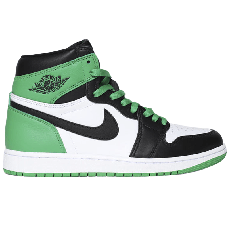 Mens Air Jordan 1 Retro High Black Lucky Green
