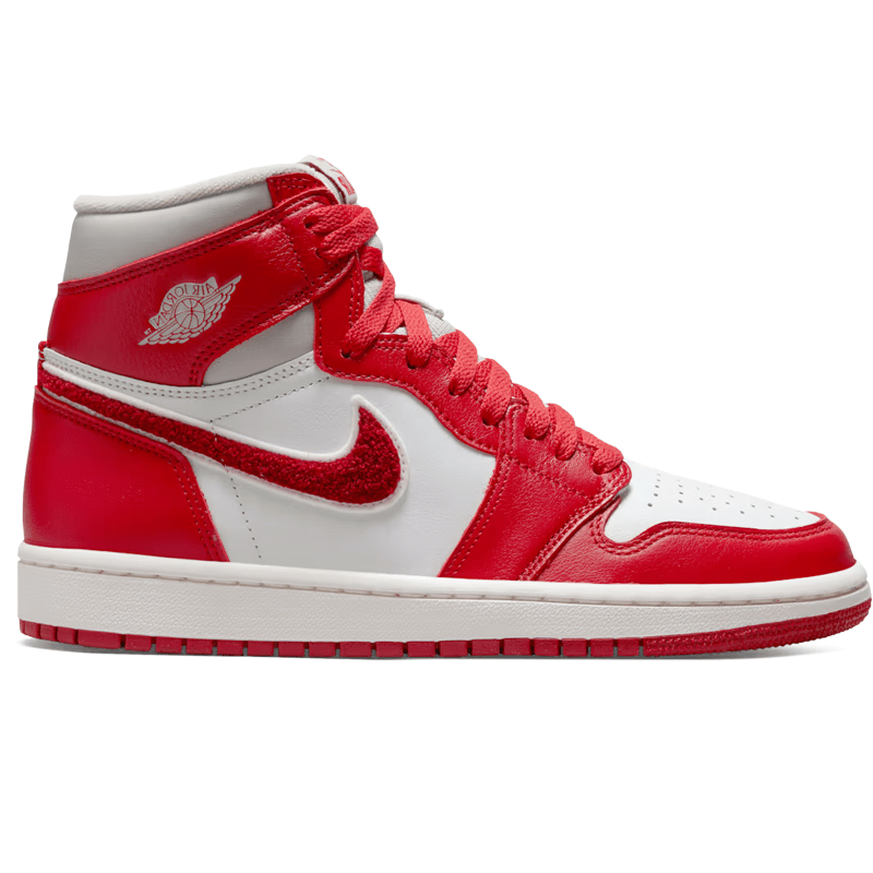 Womens Air Jordan 1 Retro High Light Iron Ore Varsity Red