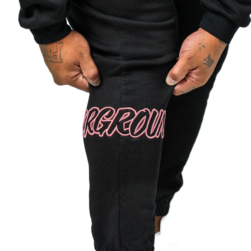 Undrground Hype Trackpants Black Rose