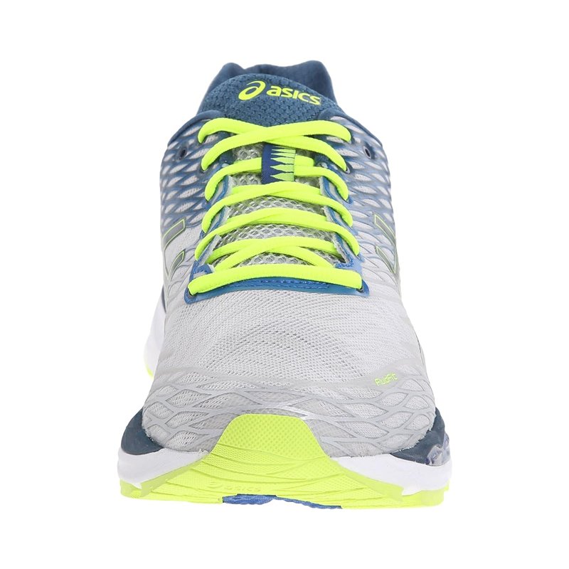 Mens ASICS GEL Nimbus 18 Silver Ink Flash Yellow