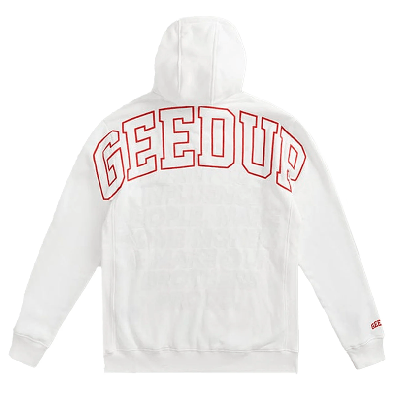 Geedup Team Logo Hoodie White Red
