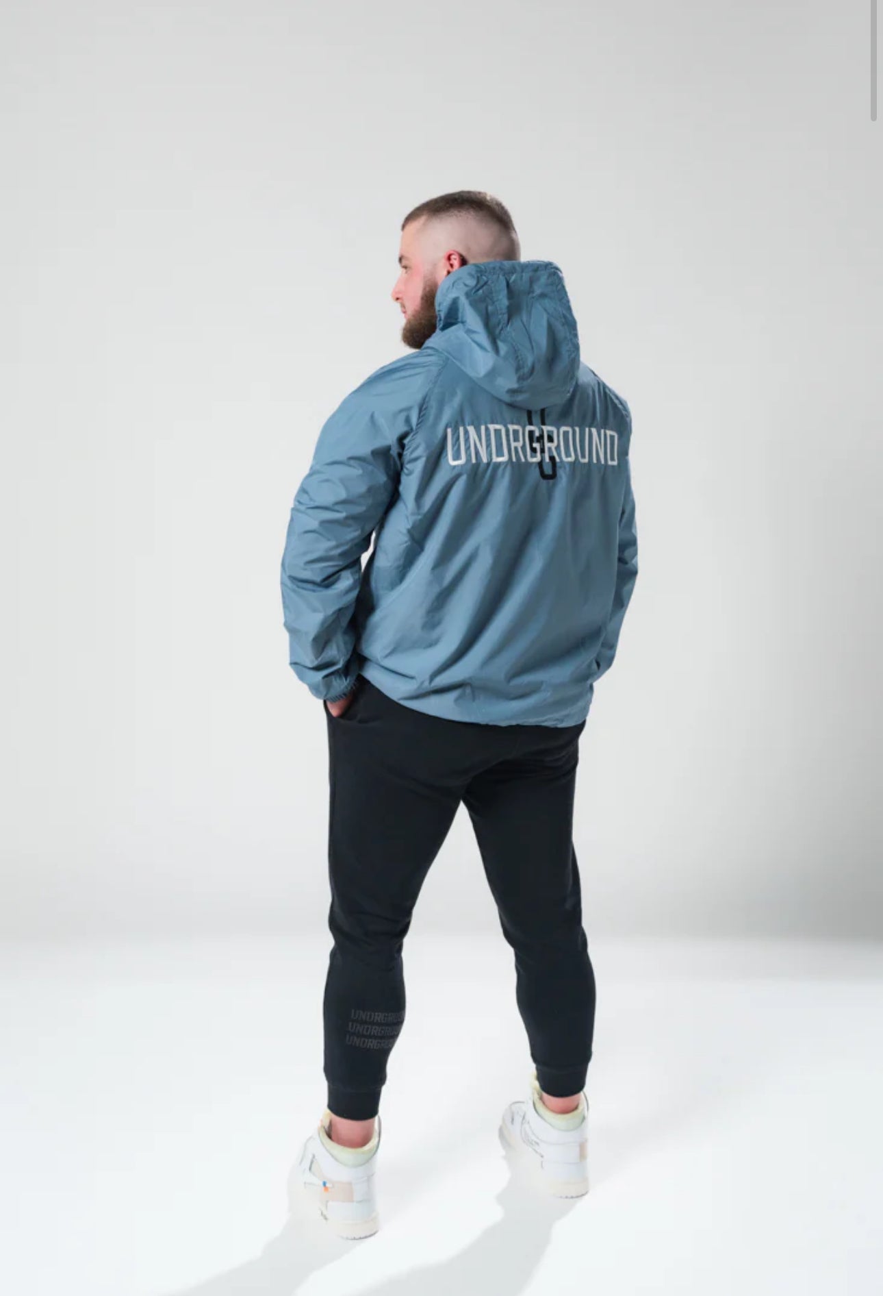 Undrground Streetwear LIGHTWEIGHT PULLOVER HALF ZIP Blue