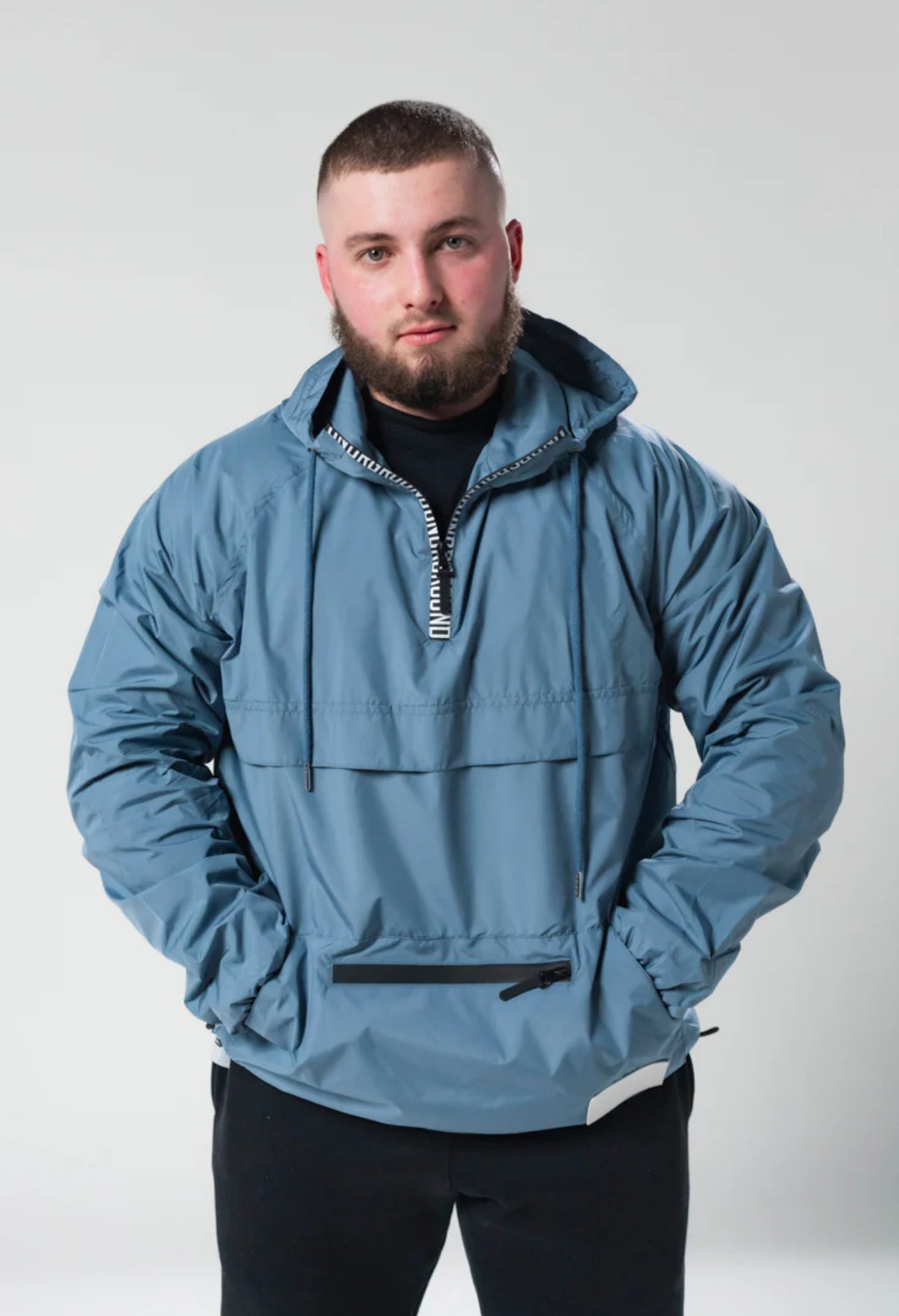 Undrground Streetwear LIGHTWEIGHT PULLOVER HALF ZIP Blue