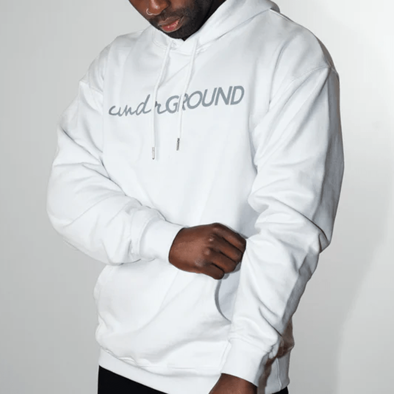 Undrground Streetwear WHITE/GREY LOOSEFIT HOODIE