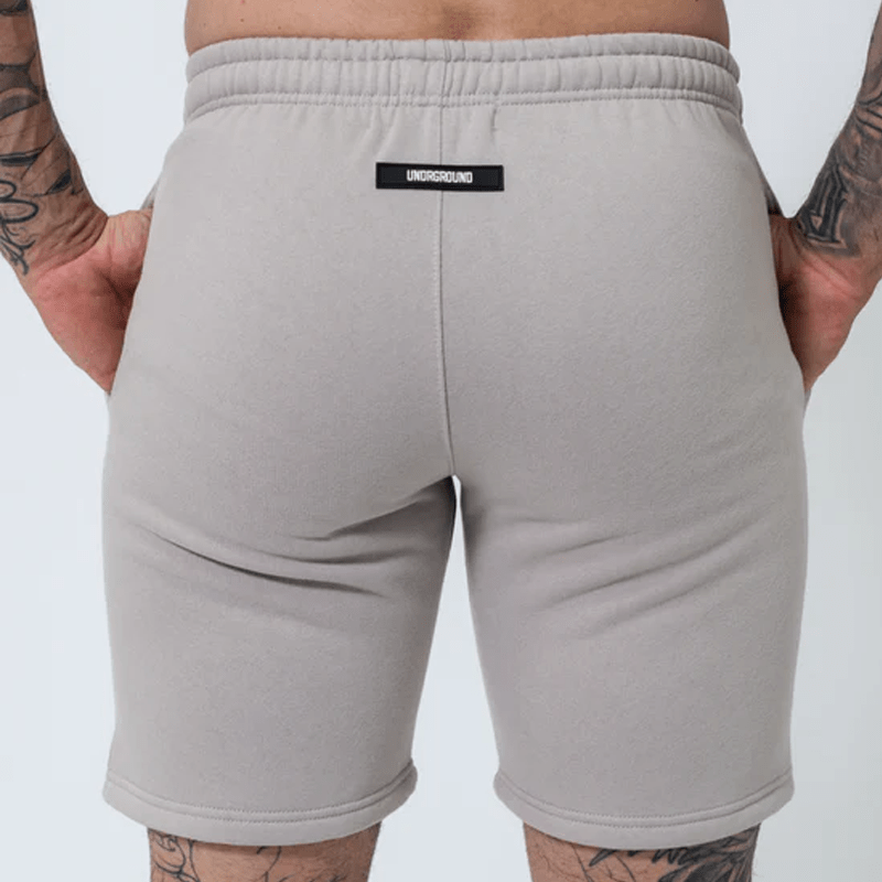 Undrground Streetwear TAUPE DOUBLE PRINT COTTON SHORTS