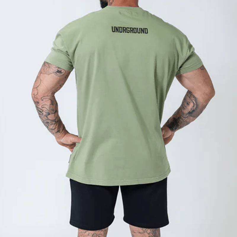 Undrground Streetwear KHAKI OVERSIZED BOX FIT TEE