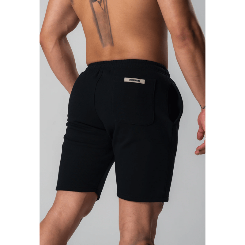 Undrground Streetwear BLACK COTTON REFLECTIVE SHORTS