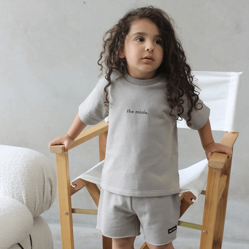 Minis Kids T-Shirt Shorts Set Tan Brown