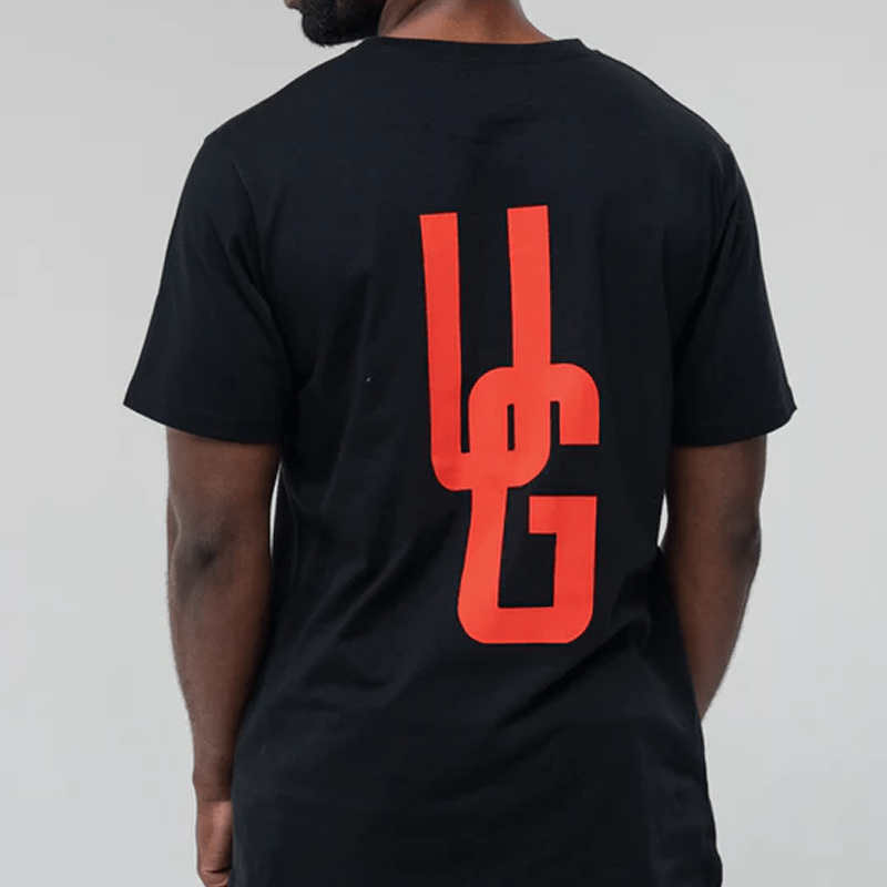 Undrground Streetwear STRAIGHT TEE RED LOGO X BLACK