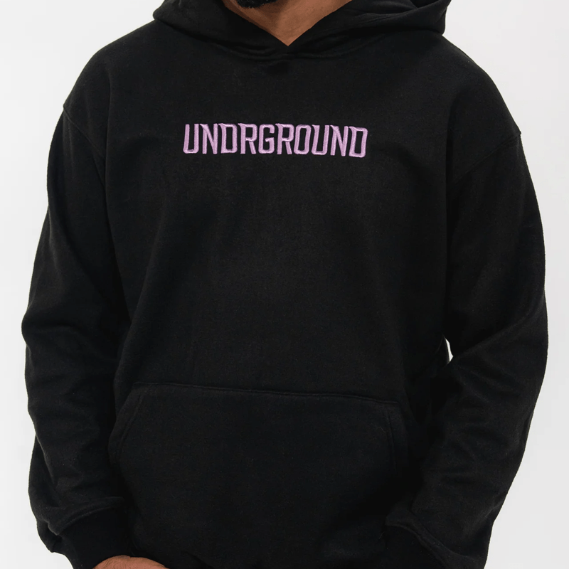 Undrground Moving in Silence Hoodie Black Purple