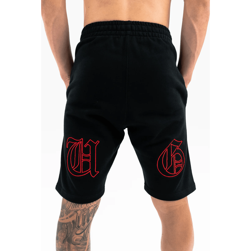 Undrground Streetwear BLACK/RED COTTON SHORTS