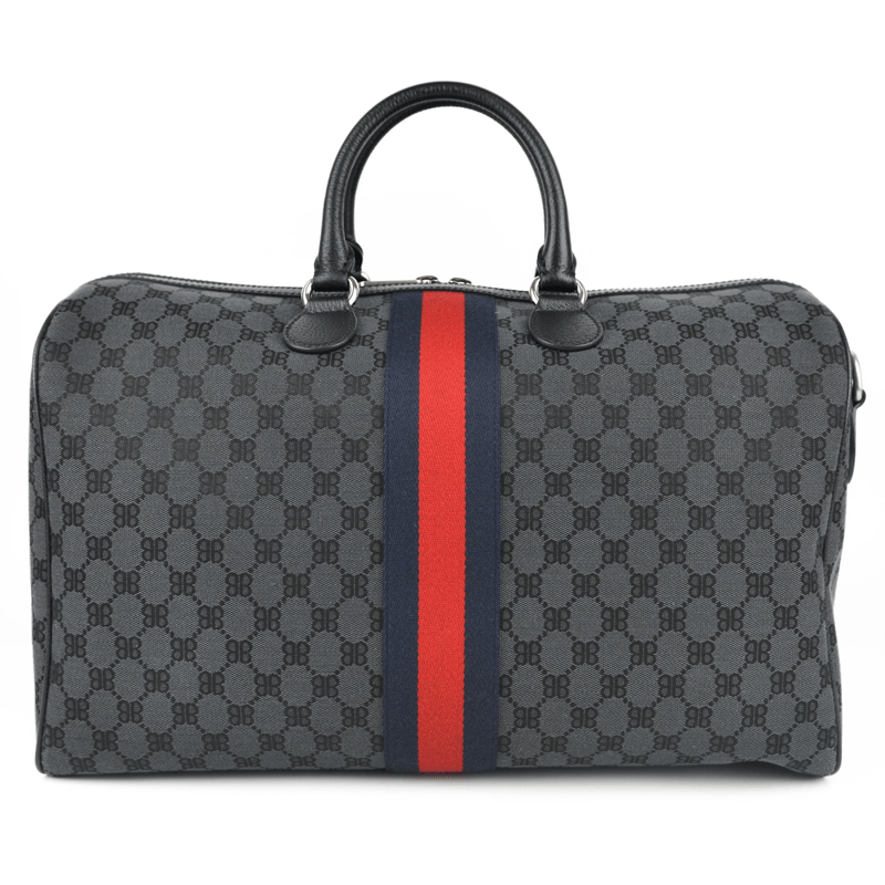 Gucci x Balenciaga Hacker Project Black Duffle Bag Graffiti