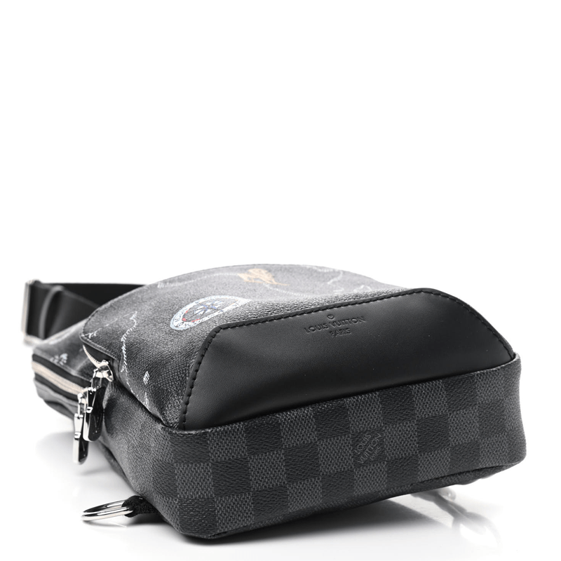Louis Vuitton 2019 Damier Graphite World Map Avenue Sling