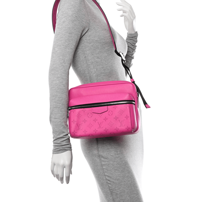 Louis Vuitton Monogram Taigarama Canvas Outdoor Messenger Bag Fuchsia