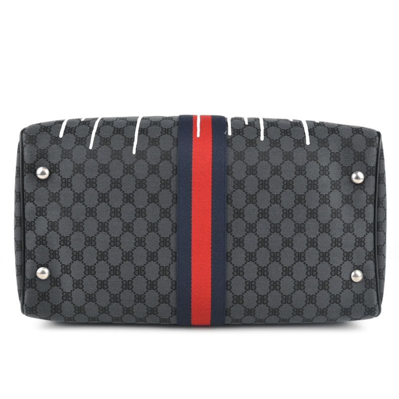 Gucci x Balenciaga Hacker Project Black Duffle Bag Graffiti