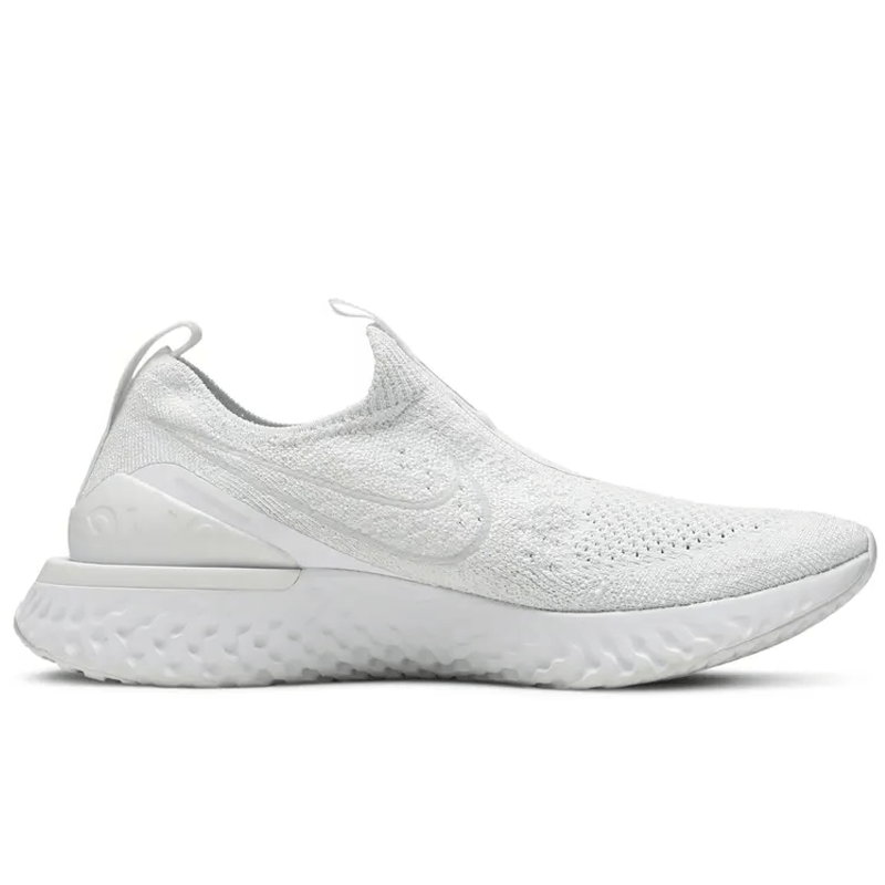 Womens Nike React Phantom Flyknit 1 Triple White