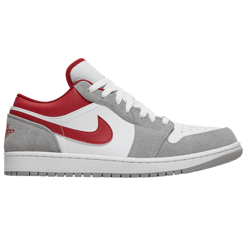 Mens Air Jordan 1 Low SE Smoke Grey Gym Red