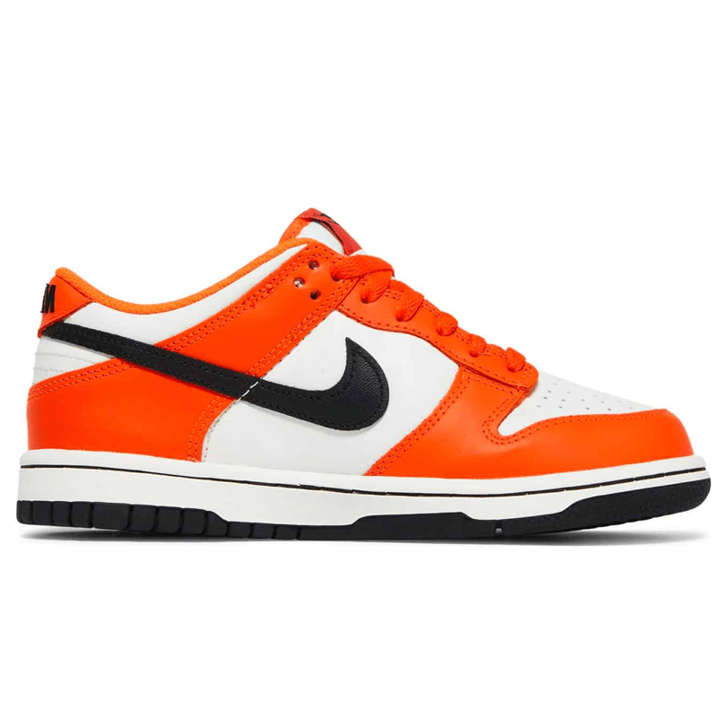 Womens Nike Dunk Low GS Phanton Black Safety Orange