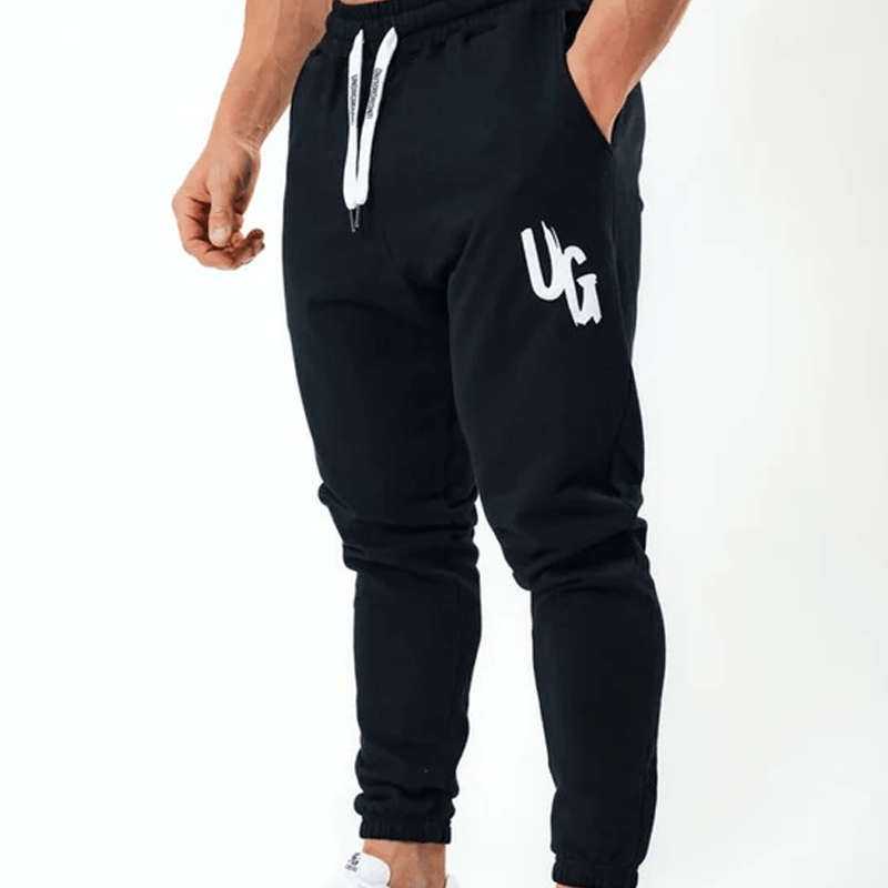 Undrground Puff Print Joggers Black
