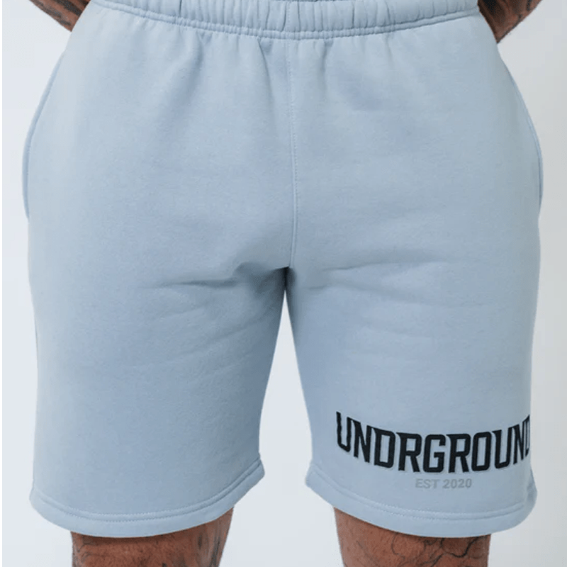 Undrground Streetwear POWDER BLUE DOUBLE PRINT SHORTS