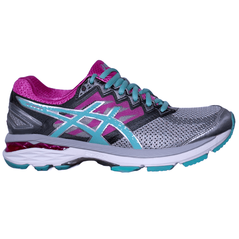 Womens ASICS GT 2000 4 Silver Teal Pink