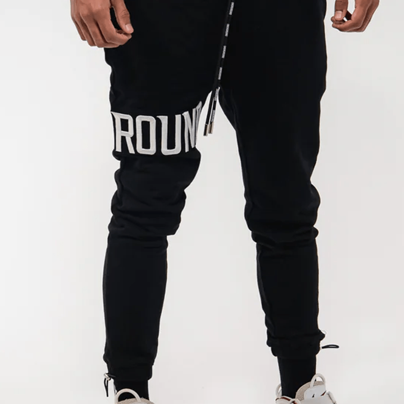 Undrground 3D Embroidered Trackpants Black