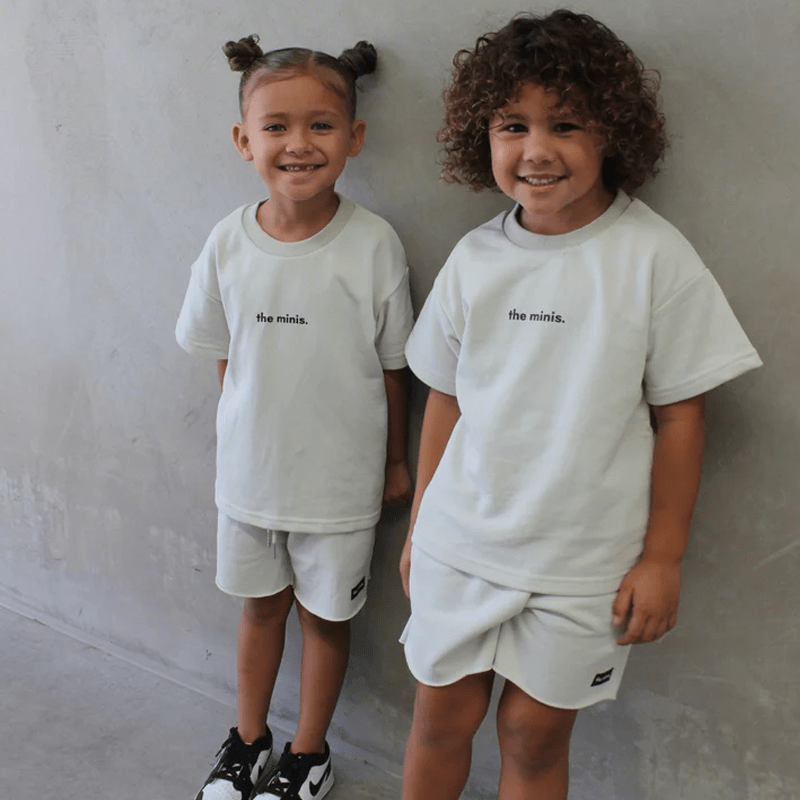 Minis T-Short Shorts Set Light Lime