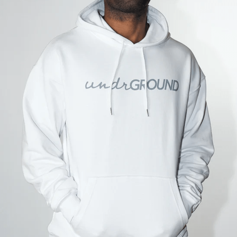 Undrground Streetwear WHITE/GREY LOOSEFIT HOODIE