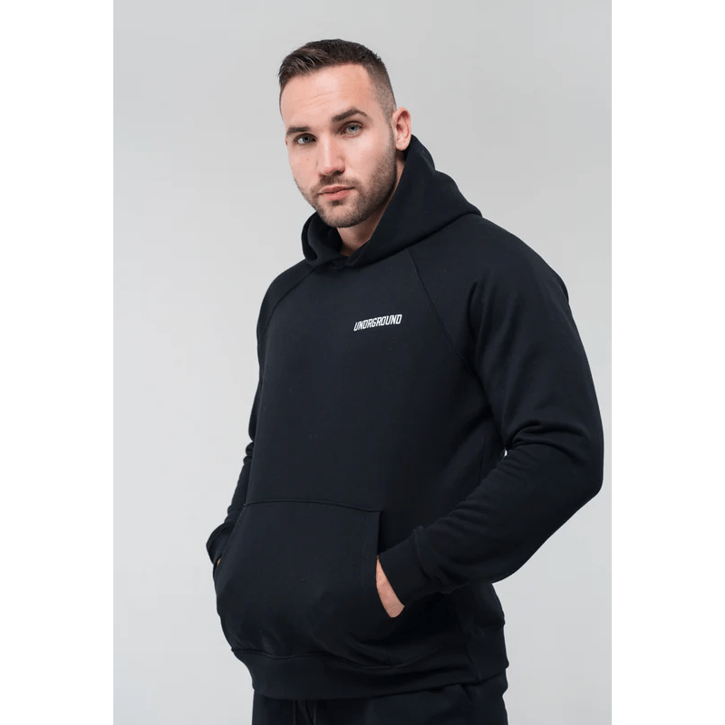 Undrground Streetwear BLACK COTTON HOODIE