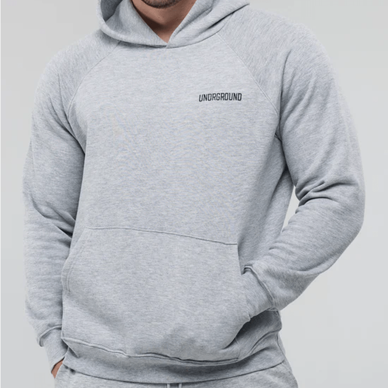 Undrground Streetwear MARBLE GREY COTTON HOODIE