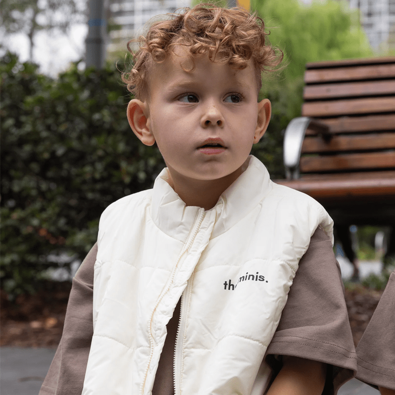 Minis Kids Puffer Vest Cream