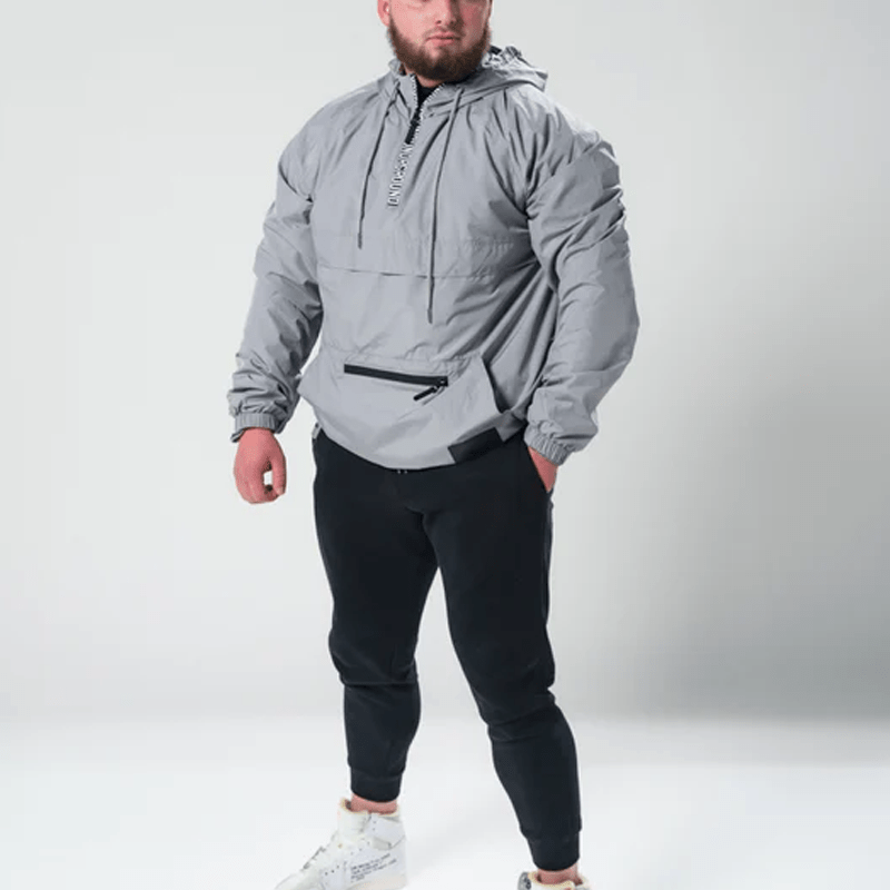 Undrground Windbreaker Half Zip Grey