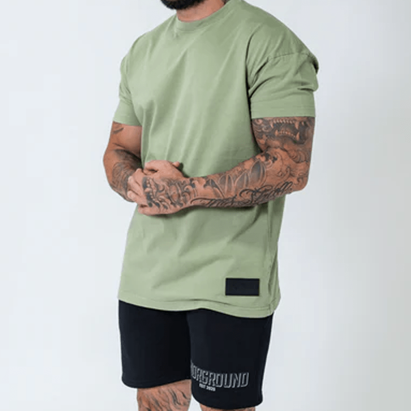 Undrground Streetwear KHAKI OVERSIZED BOX FIT TEE