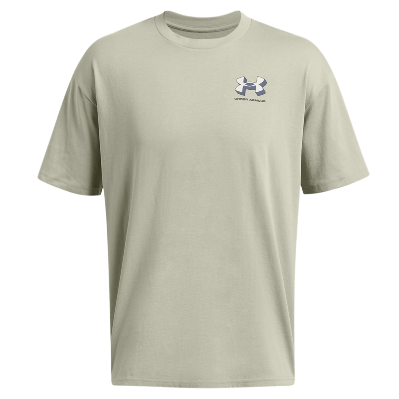 Under Armour Heavyweight Mens Short Sleeve Grove Green White Clay