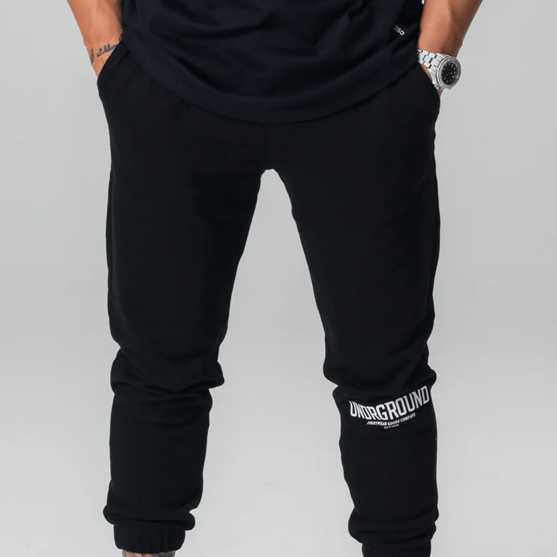 Undrground Streetwear OVERSIZED CUFFED JOGGER BLACK
