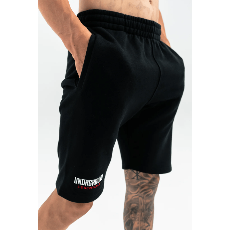 Undrground Streetwear BLACK/RED COTTON SHORTS
