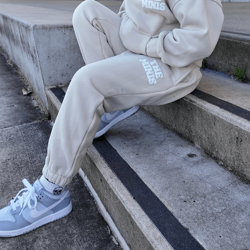 Minis Puff Print Trackpants Beige