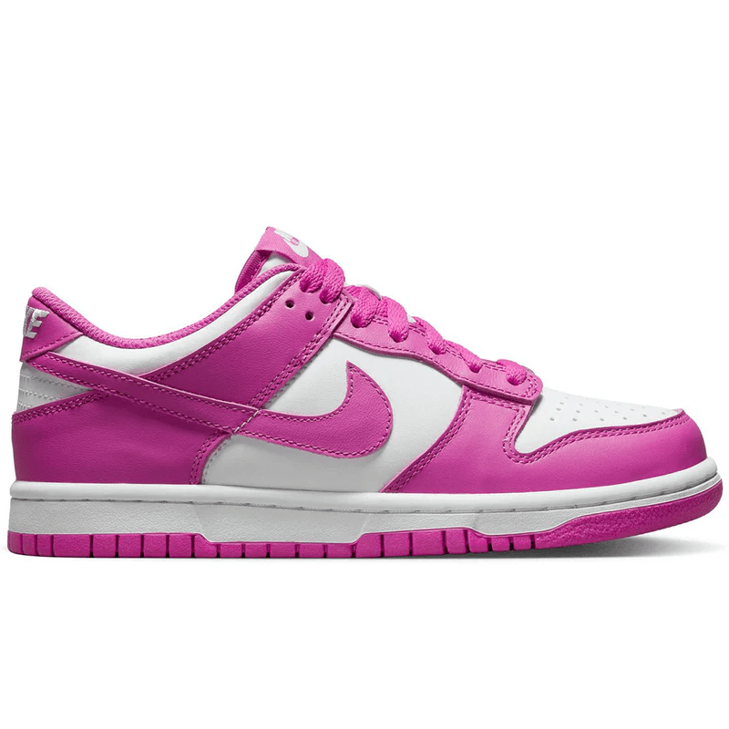 Womens Nike Dunk Low BG White Active Fuchsia