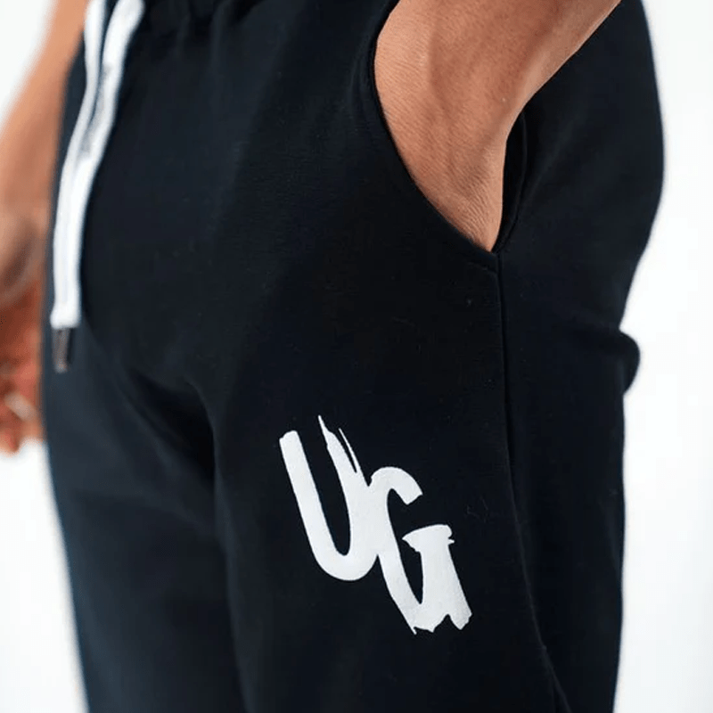 Undrground Puff Print Joggers Black