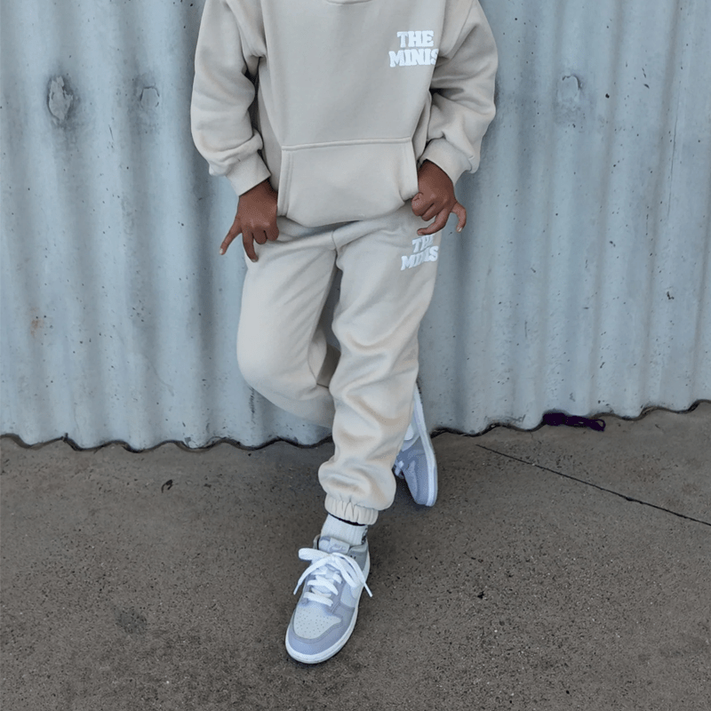 Minis Puff Print Trackpants Beige