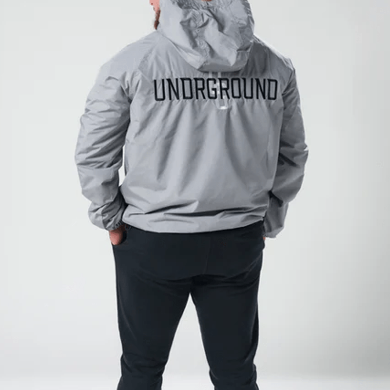 Undrground Windbreaker Half Zip Grey