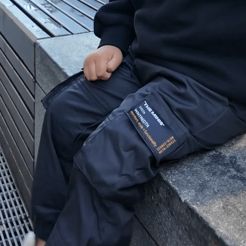 Minis Kids Cargo Pants Black
