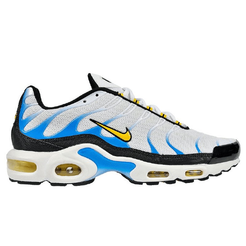 Mens Nike Air Max Plus TN White Tour Yellow Blue