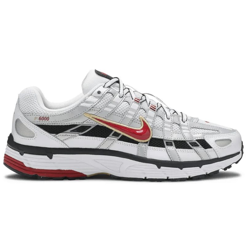Womens Nike P-6000 White Varsity Red