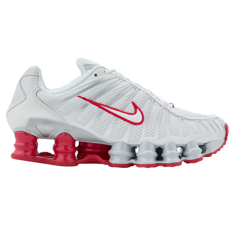Womens Nike Shox TL White Gym Red