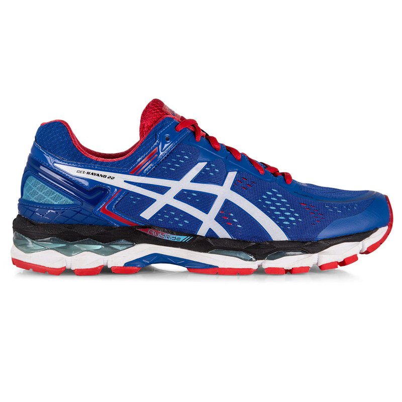 Mens ASICS GEL Kayano 22 Blue Fiery Red
